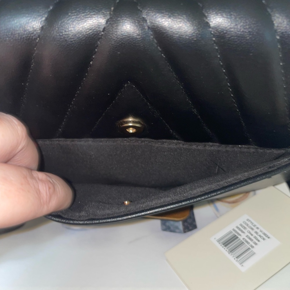 Valentino Orlandi Black Quilted Shoulder/crossbody Camera Bag NWT - Picture 3 of 7